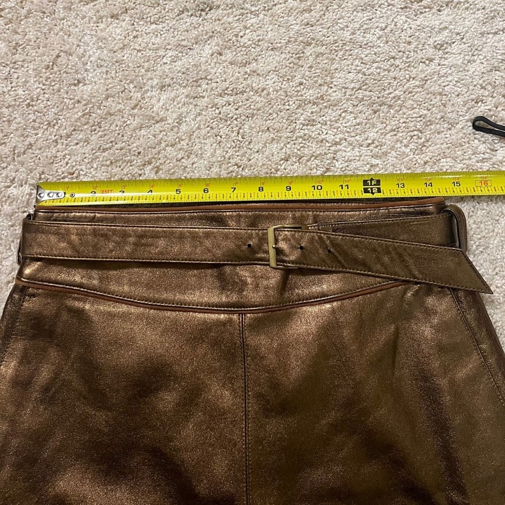 Metallic Lamb Leather Skirt - Marc by Marc Jacobs "Partridge" - Picture 3 of 5